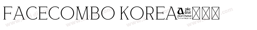 FACECOMBO KOREA字体转换